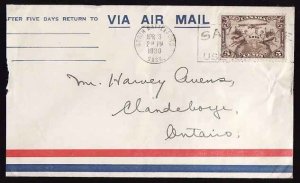 Canada-cover #11091-5c airmail-Air Mail Only envelope,not a first flight-North