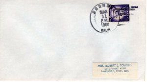 CALIFORNIA TOWN CANCEL,  VERNON, CA  1960  FDC11516