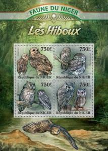 NIGER 2013 SHEET OWLS BIRDS nig13117a