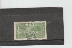 Iceland  Scott#  144  Used w/Revenue Cancel  (1925 Landing the Mail)