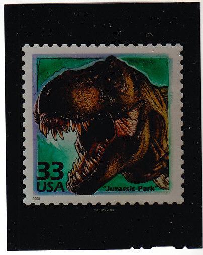 US #3191k - Color Transparency - Jurrasic Park Dinosaur