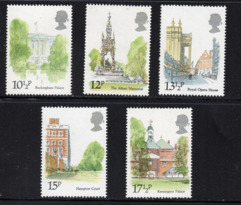 Great Britain Sc 910-914 1980 London Landmarks stamp set mint NH