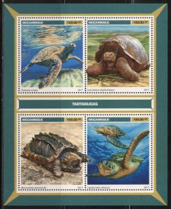 MOZAMBIQUE 2017 TURTLES  SHEET MINT NH