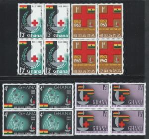 GHANA SC# 139-42 B/4  FVF MNH 1963