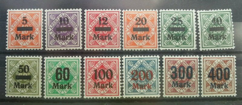 Germany DEUTSCHE PORTO SACHE DIENTS EMPIRE Surcharge Mark 1923 (stamp) MH *rare
