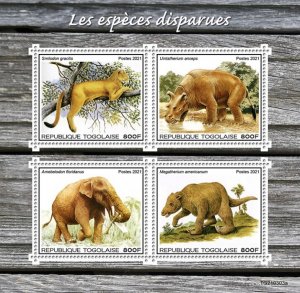 2021/08 - TOGO - DINOSAURS         4V  complet set    MNH ** T