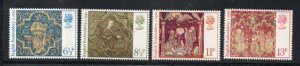 Great Britain Sc 798-801 1976 Christmas stamp set mint NH