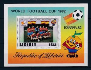 [46415] Liberia 1981 Sports World Cup Soccer Football Spain MNH Sheet