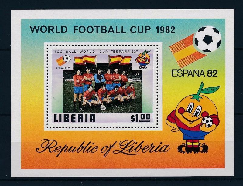 [46415] Liberia 1981 Sports World Cup Soccer Football Spain MNH Sheet