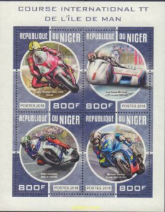 592576 MNH NIGER 2018 CARRERA DE MOTOS EN LA ISLA DE MAN