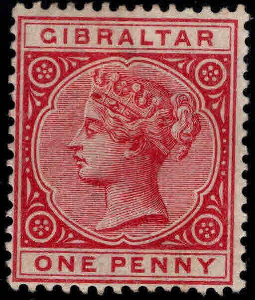 Gibraltar Scott 11, SG 40 MH* 1898 stamp