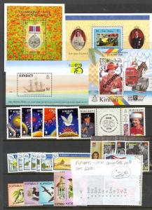 Kiribati group of Mint NH sets (Catalog Value $62.60) [T0981]