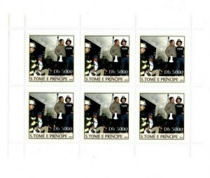 WHOLESALE LOT - S TOME E PRINCIPE 2003 - TEN SHEETS of 6 Firemen Stamps - MNH