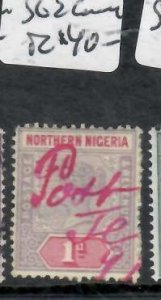 NORTHERN NIGERIA QV 1D  SG 2 JEBBA MANUSCRIPT CANCEL   VFU   P0629H