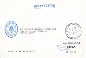 Argentina  Naval Cover 2003 Argentina en Italia