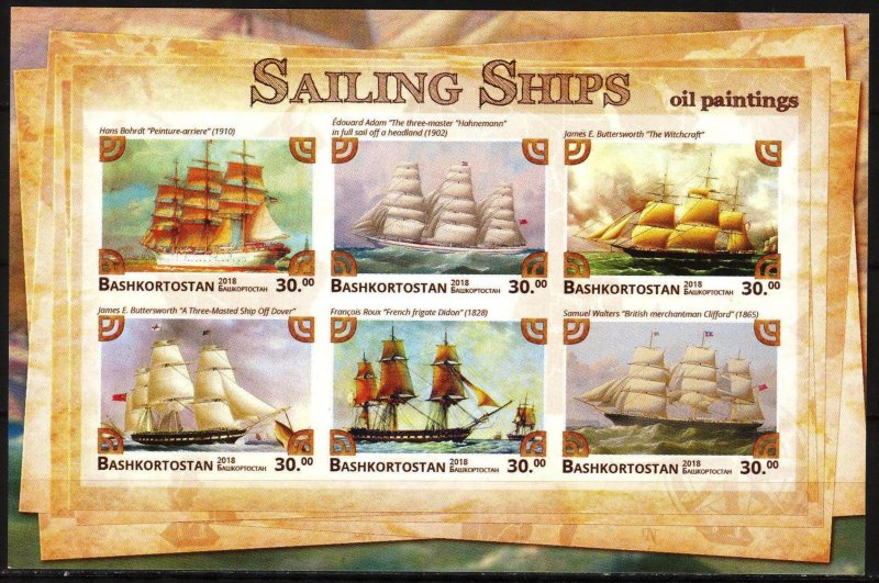 Bashkortostan MNH S/S Sailing Ships 2018