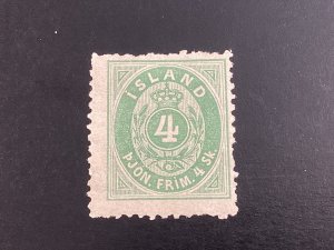 Iceland #O3 unused 1873