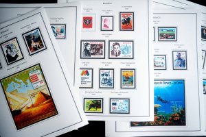 COLOR PRINTED MONACO 2011-2020 STAMP ALBUM PAGES (63 illustrated pages)