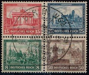 Germany 1930,Sc.#B33 used. souv. sheet se-tenant