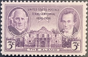 Scott #776 1936 3¢ Texas Centennial unused HR