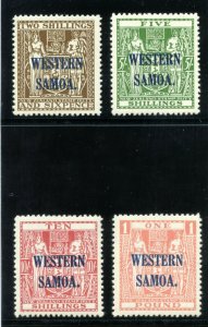 Samoa 1943 KGVI set complete MLH. SG 207-210.