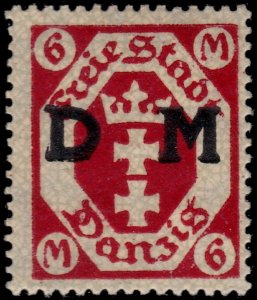 ✔️  GERMANY DANZIG 1921/1922 - OFFICIAL DM OVERPRINT - SC. O25 ** MNH [ST46]