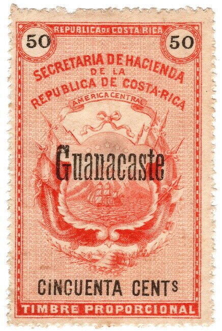 (I.B) Costa Rica Revenue : Duty Stamp 50c (Guanacaste) 