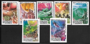 Guinea 769-73, C146-47 Jules Verne Mint NH