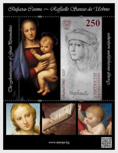 Postage stamps of Kyrgyzstan 2020 - Raphael Santi - Miniature sheet