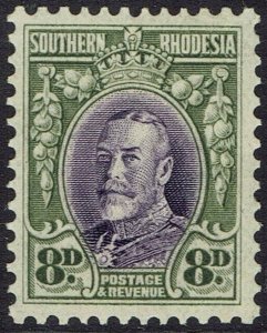 SOUTHERN RHODESIA 1931 KGV FIELD MARSHALL 8D PERF 11½