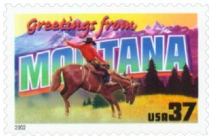 2002 37c Greetings from America, Montana Scott 3721 Mint F/VF NH