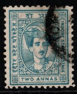 INDIA-INDORE SG40 1941 2a TURQUOISE-BLUE USED