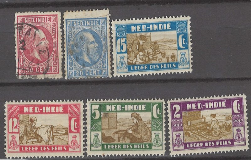 COLLECTION LOT # 3003 NETHERLANDS INDIES 6 STAMPS 1870+ CV+$13