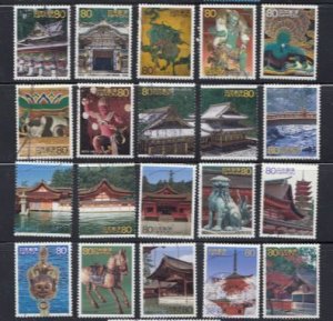 Japan  2001 Scott #2759-2764 World Heritage sites - used   6 sets