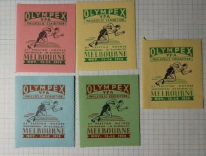 OLYMPEX VPA Exhibition Melbourne AU 1956 Philatelic Souvenir Ad Label MNH