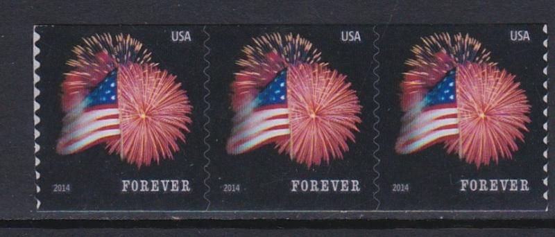 4868 Star Spangled Banner Strip MNH