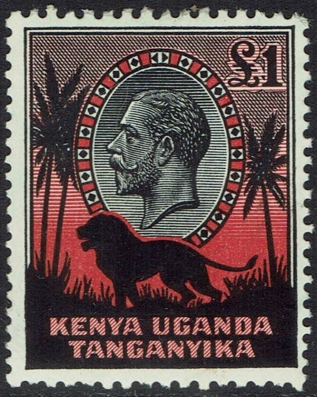 KENYA UGANDA & TANGANYIKA 1935 KGV LION £1 