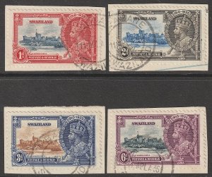 EDSROOM-11955 Swaziland 20-23 Used on Piece 1935 Cmplt Silver Jubilee CV$18.25