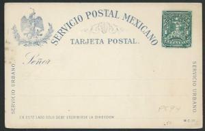 MEXICO Early 1c postcard unused............................................66191