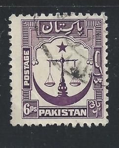 Pakistan #25 6p Scales, Star and Crescent