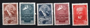 RUSSIA/USSR 1940 FAMOUS PEOPLE/TCHAIKOVSKY SET OF 5 STAMPS MNH