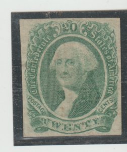 US CSA Confederate Stamp Scott #  13 MHNG good margins