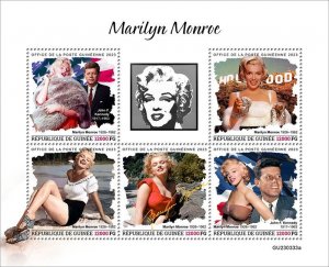 GUINEA - 2023 - Marilyn Monroe - Perf 5v Sheet - Mint Never Hinged