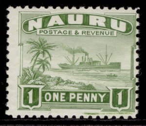 NAURU GV SG27B, 1d green, NH MINT.