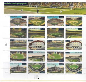 US #3510-3519 LEGENDARY PLAYING FIELDS- PANE OF 20 34 CENT -MINT NEVER HINGED