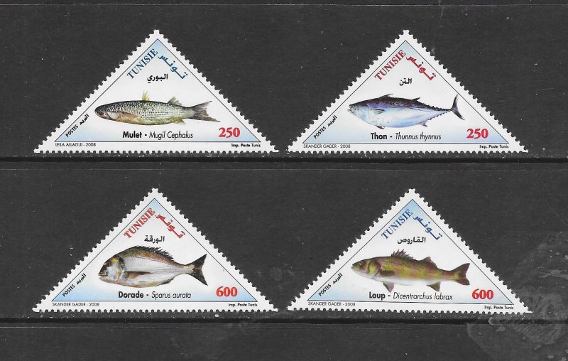 FISH - TUNISIA #1441-4 MNH