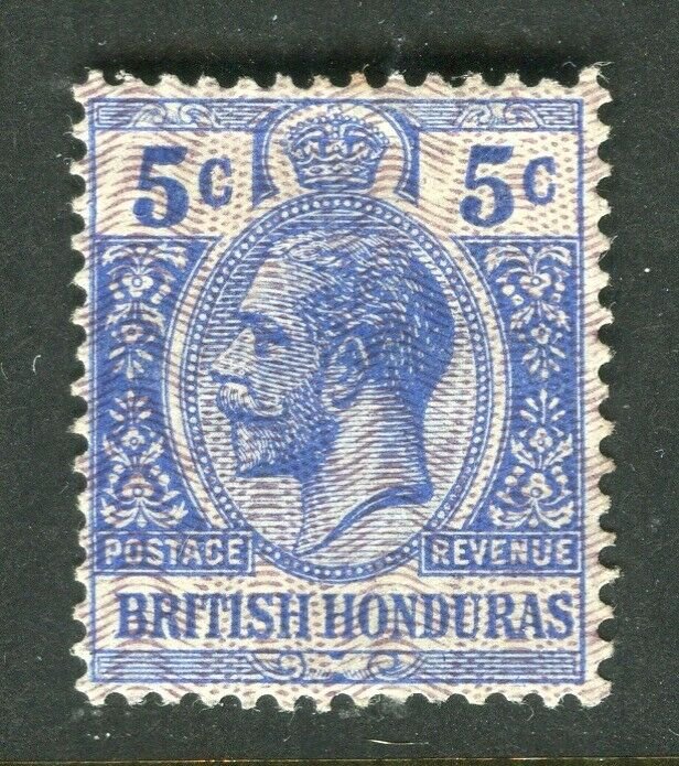 BRITISH HONDURAS; 1915-16 early GV issue fine Mint hinged 5c. value