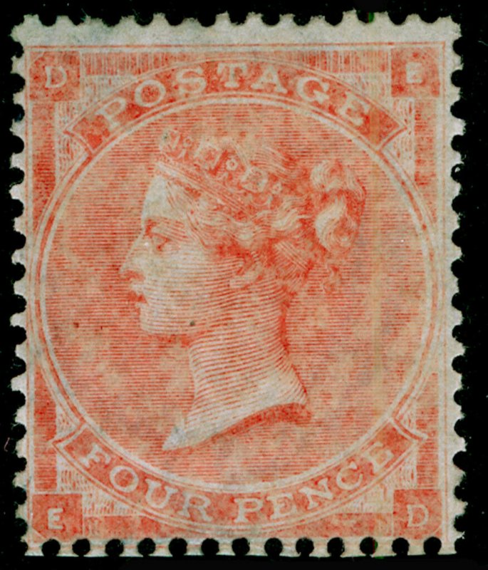 SG82, 4d pale red plate 4, M MINT. Cat £2100. HAIRLINES. ED