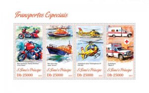 St Thomas - Emergency Transport - 4 Stamp Sheet - ST13303a