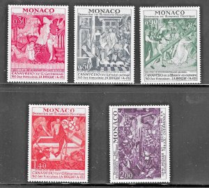 Monaco (1972) - Scott # 855- 859,   MH
